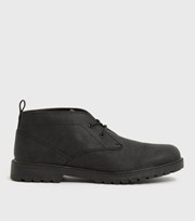 New Look Black Lace Up Chunky Desert Boots